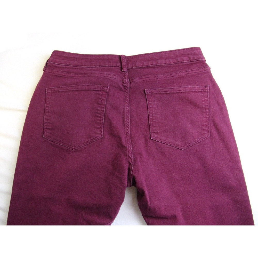 ANA Jeans A New Approach Burgundy Skinny Ankle Women's Size 12 - Picture 4 of 6